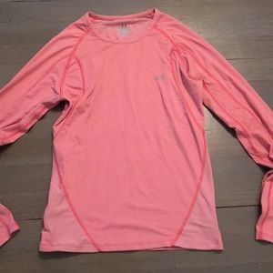 Under Armour Long Sleeve Metal Pink Exercise Top